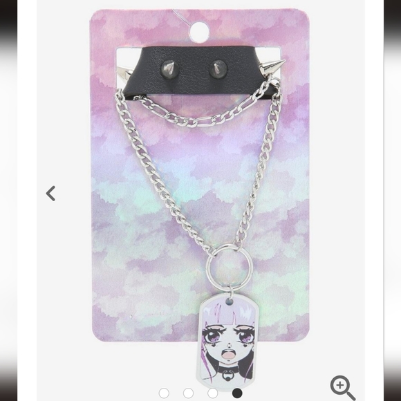 Anime Girl Layered Spike Choker Hot Topic - Picture 4 of 5